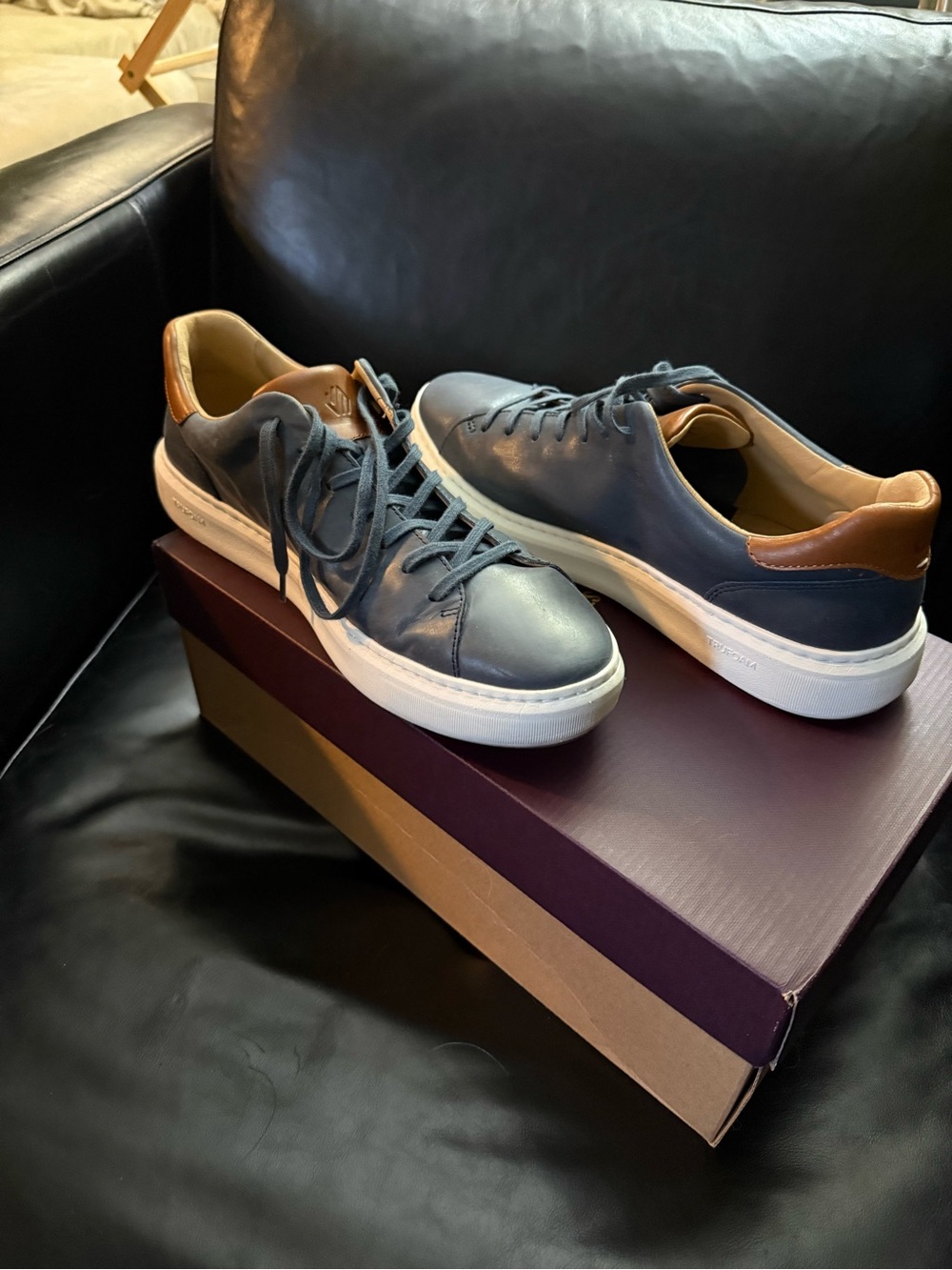 Johnston & Murphy Anders Navy Full Grain Size 12 - Picture 3 of 4